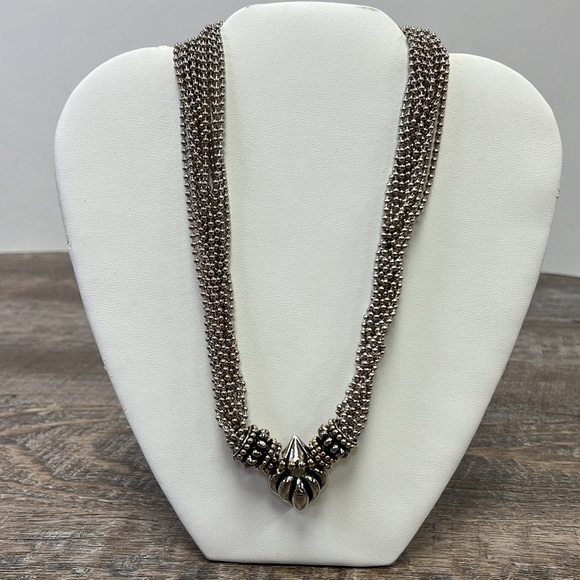 Graziano Snap Pendant Necklace MM Kane Ball Chain 17” - Picture 1 of 5
